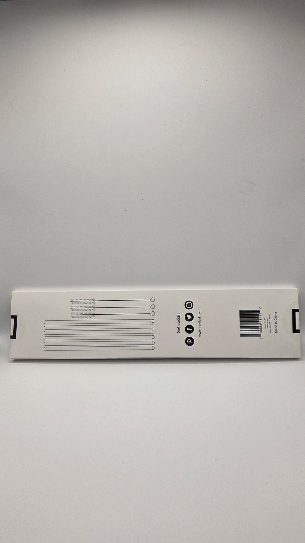 Iron Flask Plastic Straw Set