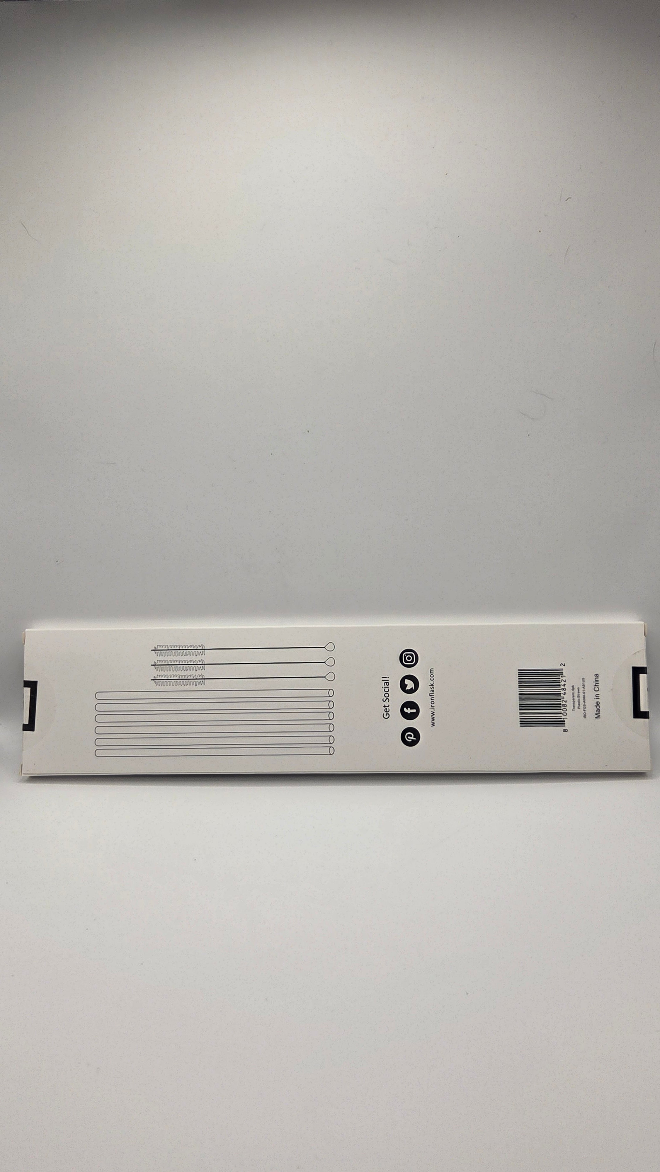 Iron Flask Plastic Straw Set